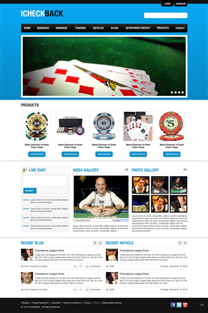 Wordpress Design by pb for ICHECKBACK | Design: #1303961