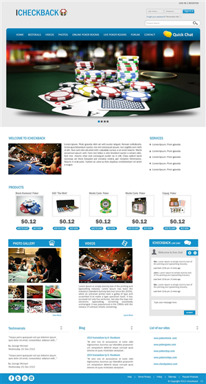 Wordpress Design by pb for ICHECKBACK | Design: #1307678