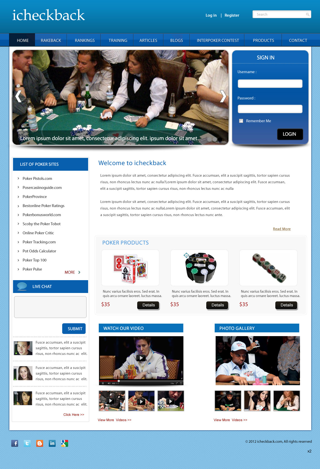 Wordpress Design by pb for ICHECKBACK | Design #1307680