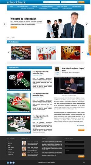 Wordpress Design by pb for ICHECKBACK | Design: #1310993