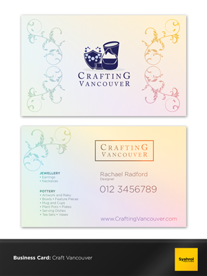 Business Card for Pottery and Jewellery Designer | Diseño de Tarjeta de Presentación por Syahrol