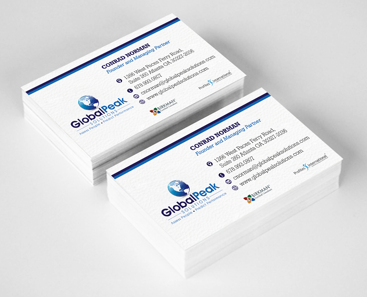 Visitenkarten-Design von ALSADESIGN für Global Peak Solutions, LLC | Design #4604595