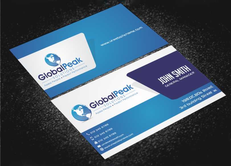 Business Card Design by AwsomeD for Global Peak Solutions, LLC | Design #4600875