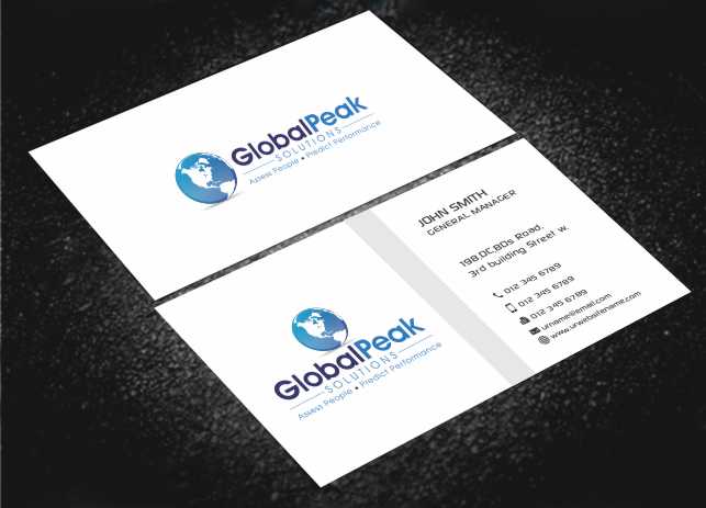 Business Card Design by AwsomeD for Global Peak Solutions, LLC | Design #4600886