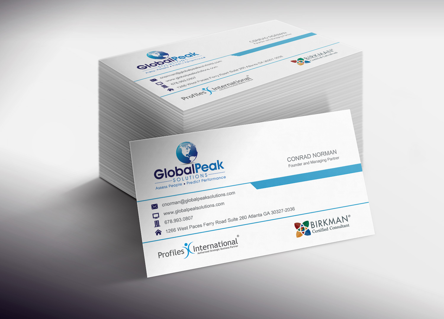 Business Card Design by Lanka Ama for Global Peak Solutions, LLC | Design #4597780