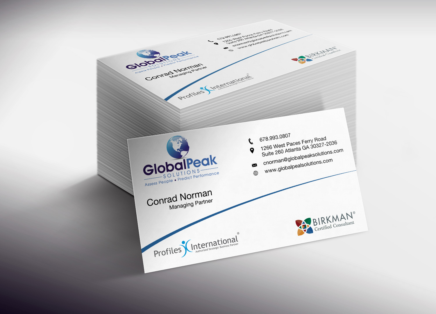 Business Card Design by Lanka Ama for Global Peak Solutions, LLC | Design #4597819