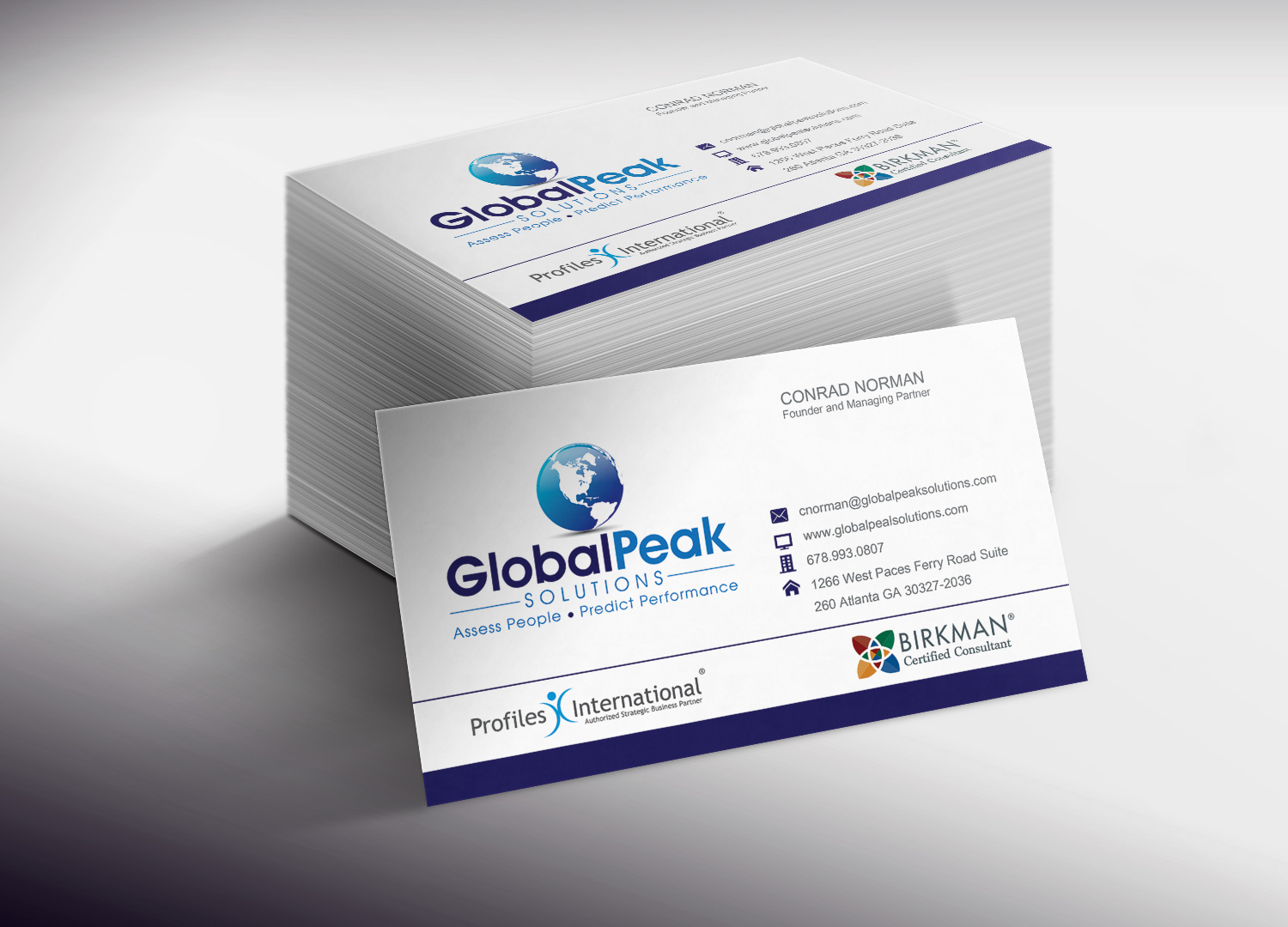 Business Card Design by Lanka Ama for Global Peak Solutions, LLC | Design #4597849
