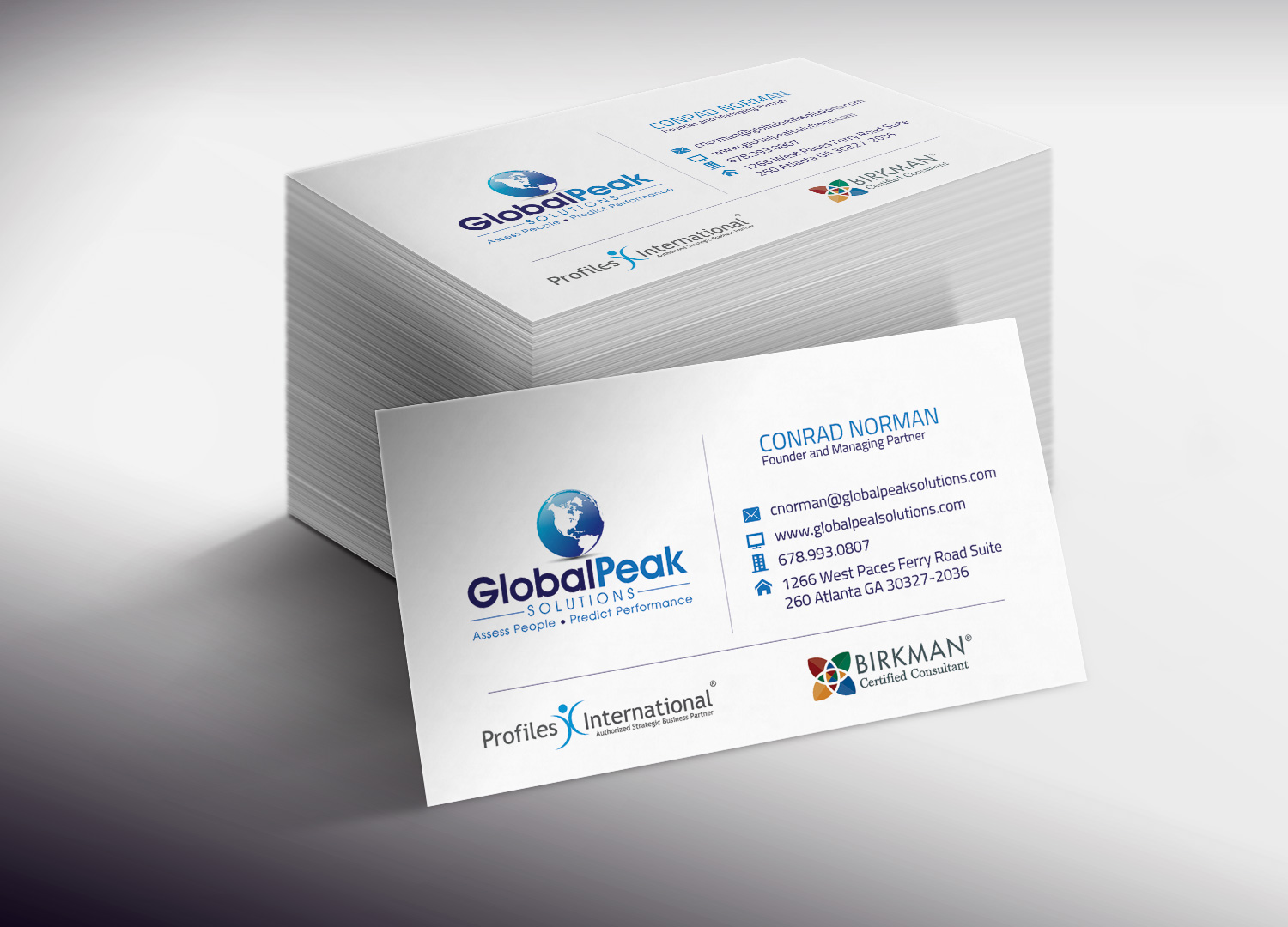 Business Card Design by Lanka Ama for Global Peak Solutions, LLC | Design #4598057