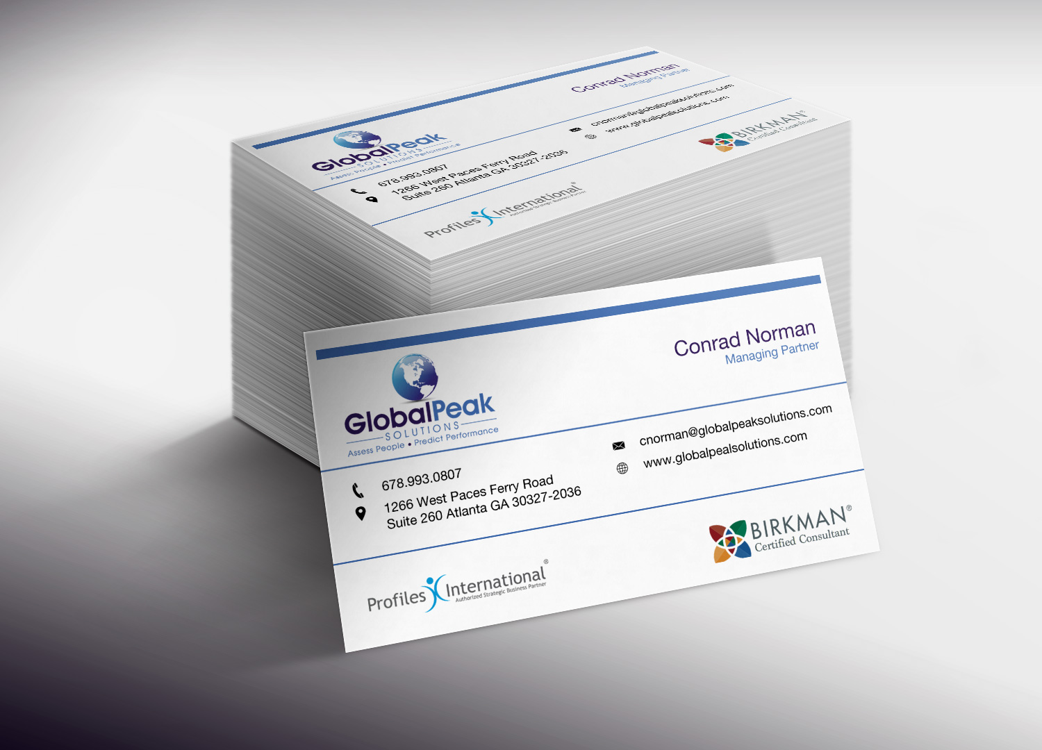Business Card Design by Lanka Ama for Global Peak Solutions, LLC | Design #4598070