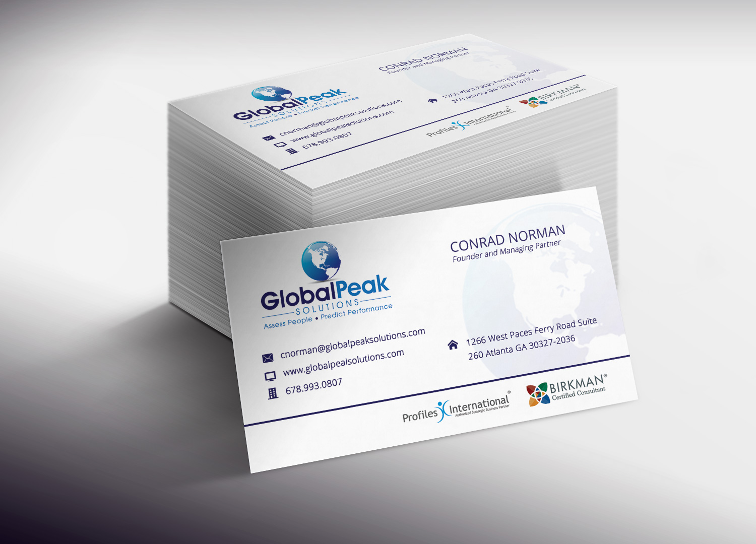 Business Card Design by Lanka Ama for Global Peak Solutions, LLC | Design #4598263