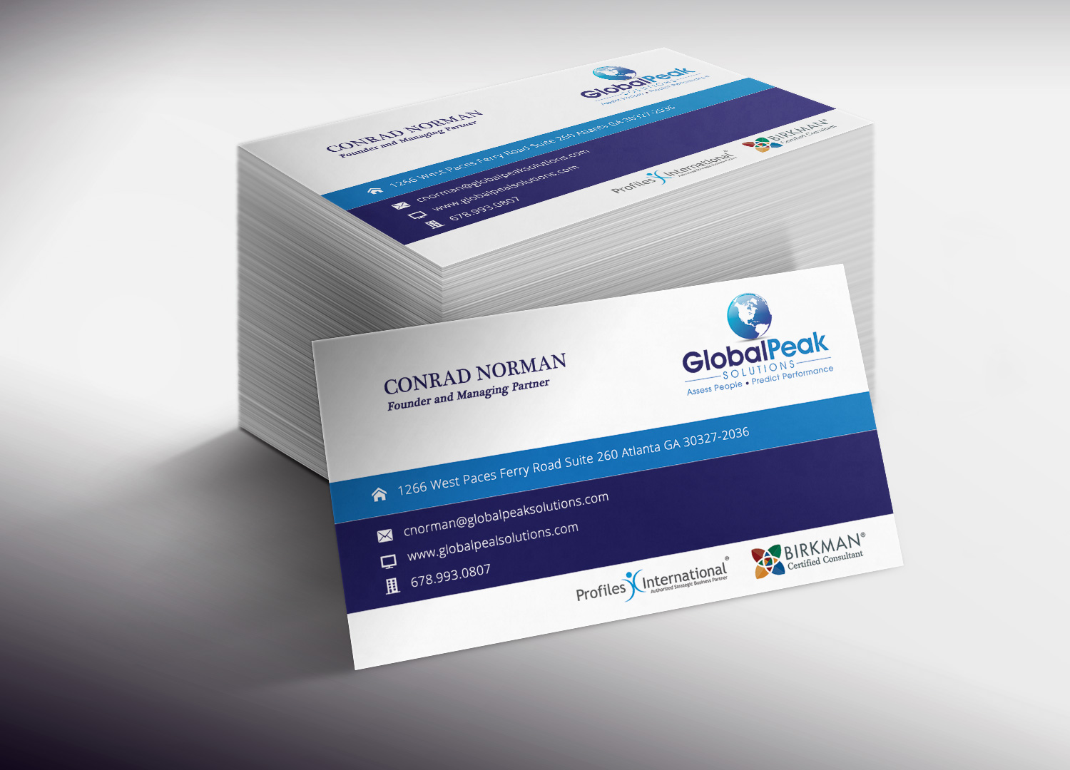 Visitenkarten-Design von Lanka Ama für Global Peak Solutions, LLC | Design #4598270