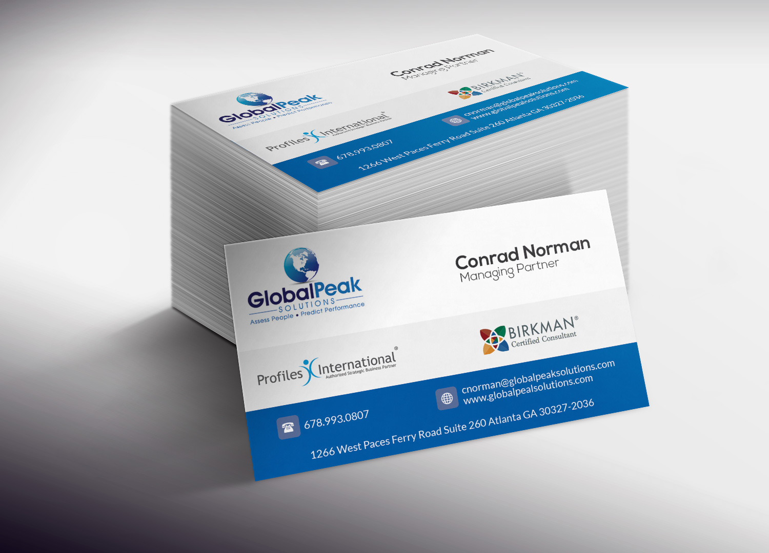 Visitenkarten-Design von Lanka Ama für Global Peak Solutions, LLC | Design #4598290