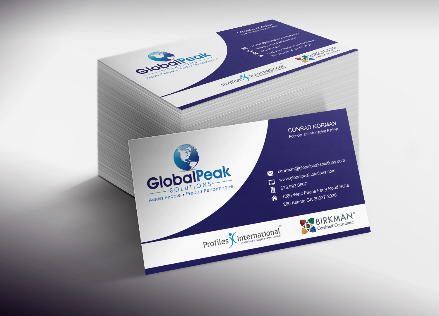 Business Card Design by Lanka Ama for Global Peak Solutions, LLC | Design #4598333