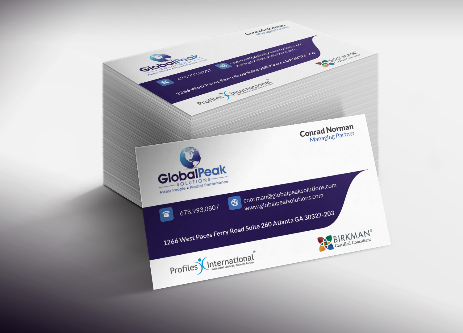 Business Card Design by Lanka Ama for Global Peak Solutions, LLC | Design #4598583