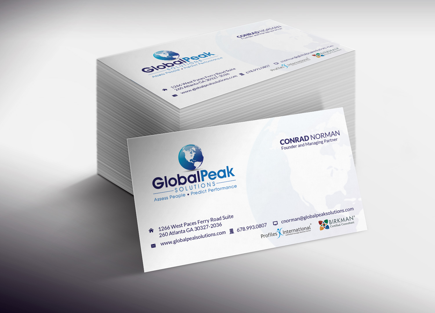 Business Card Design by Lanka Ama for Global Peak Solutions, LLC | Design #4598730