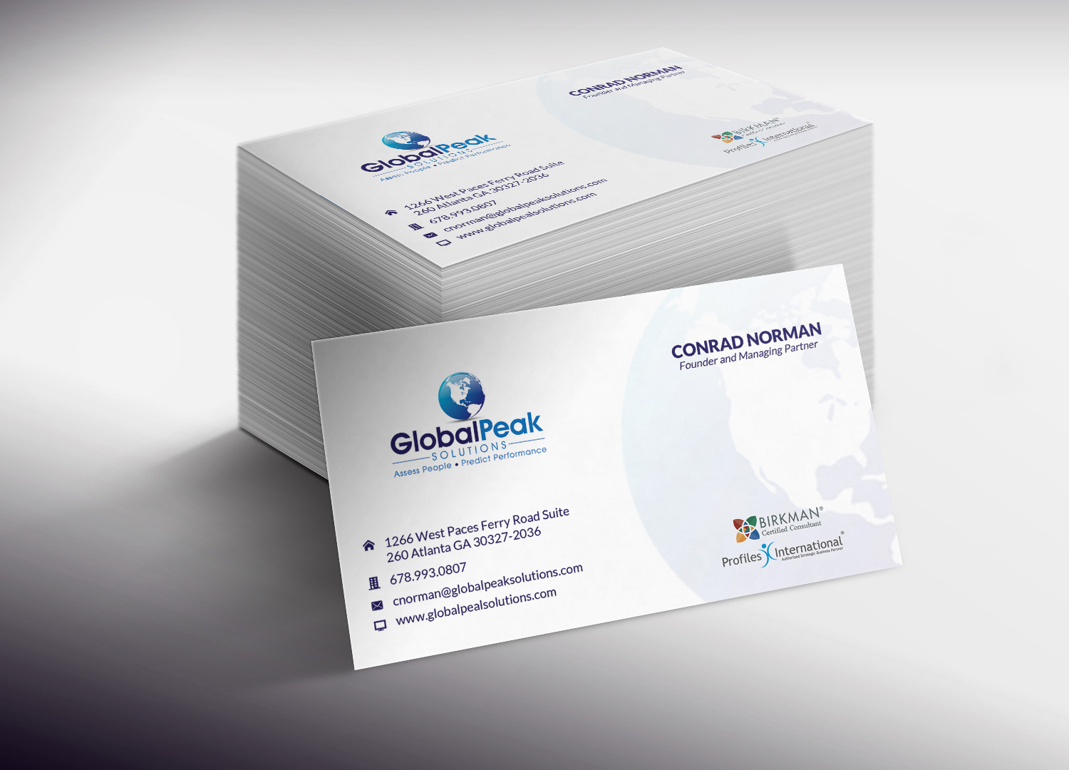 Business Card Design by Lanka Ama for Global Peak Solutions, LLC | Design #4604362