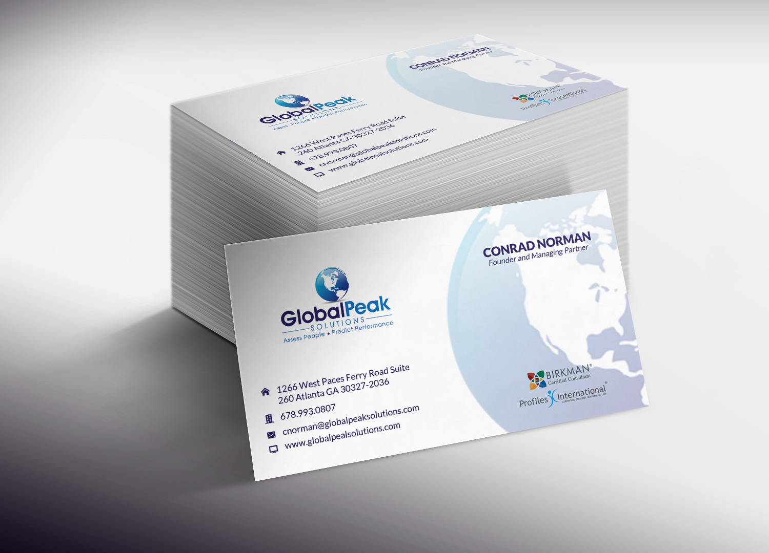 Business Card Design by Lanka Ama for Global Peak Solutions, LLC | Design #4604368
