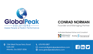 Business Card Design by creative.ahmed72 for Global Peak Solutions, LLC | Design: #4613988