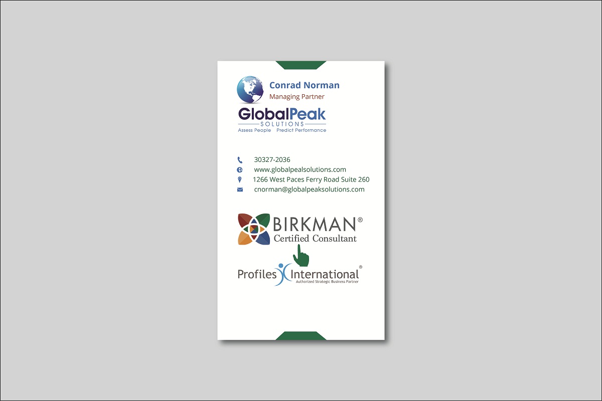 Business Card Design by Verified artistry (Design garden) for Global Peak Solutions, LLC | Design #4607573