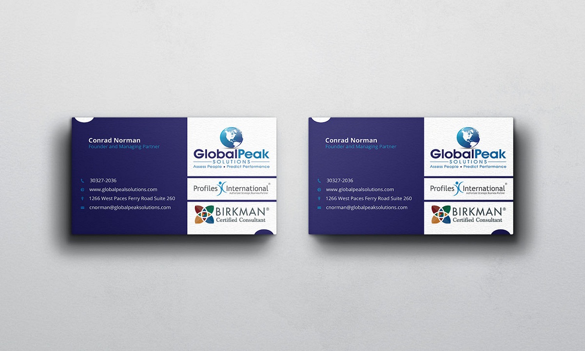 Diseño de Tarjeta de Presentación por Verified artistry para Global Peak Solutions, LLC | Diseño #4607577