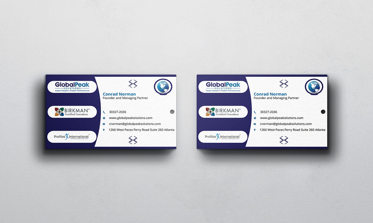 Business Card Design by Verified artistry (Design garden) for Global Peak Solutions, LLC | Design #4607588