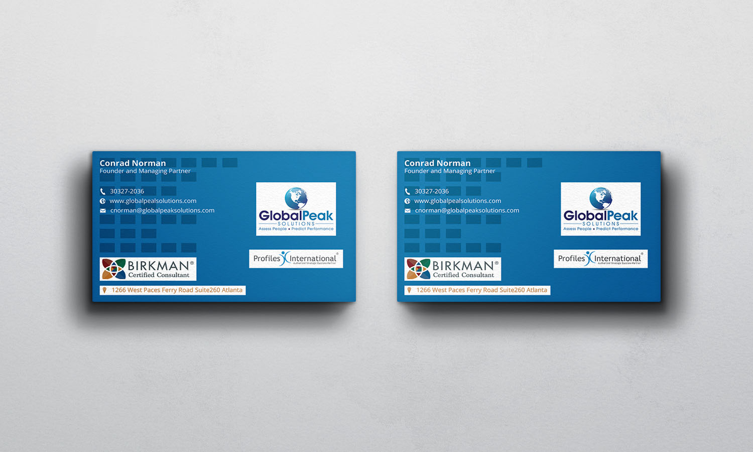 Design de Carte de Visite par Verified artistry (Design garden) pour Global Peak Solutions, LLC | Design #4607786