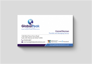 Business Card Design by deucesofhearts for Global Peak Solutions, LLC | Design: #4597850