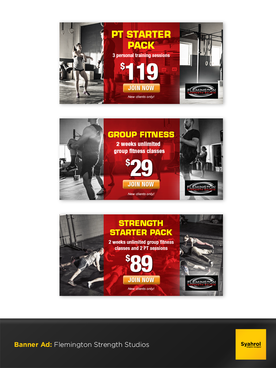 Banner Ad Design by Syahrol for Flemington Strength Studio | Design #4604875
