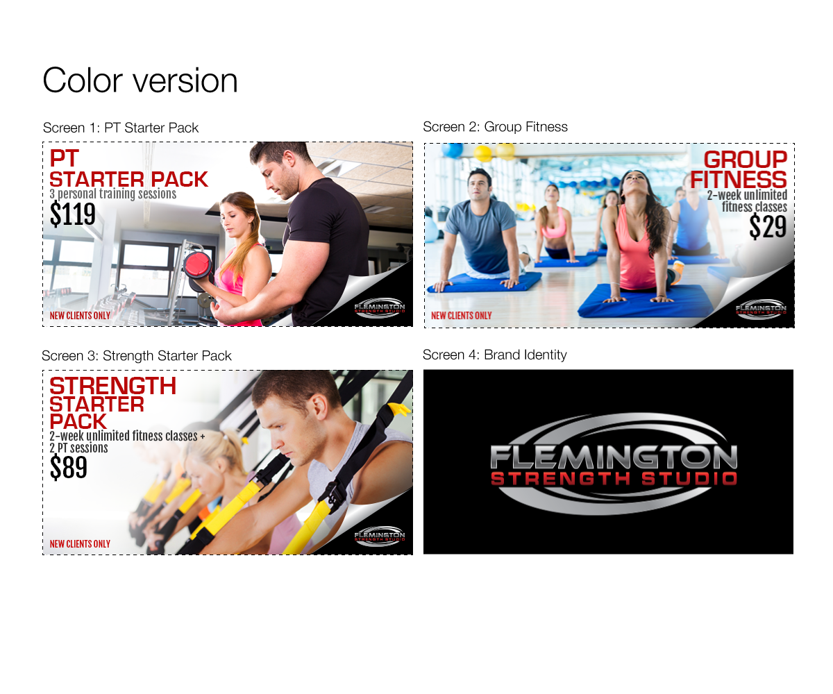 Diseño De Banner Publicitario por Cordero Producciones para Flemington Strength Studio | Diseño #4598490