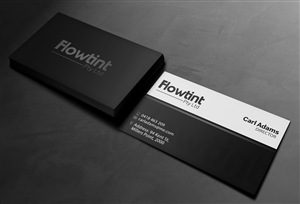 Business Card & Logo for Flowtint Pty Ltd | Design de Carte de Visite par Ethien