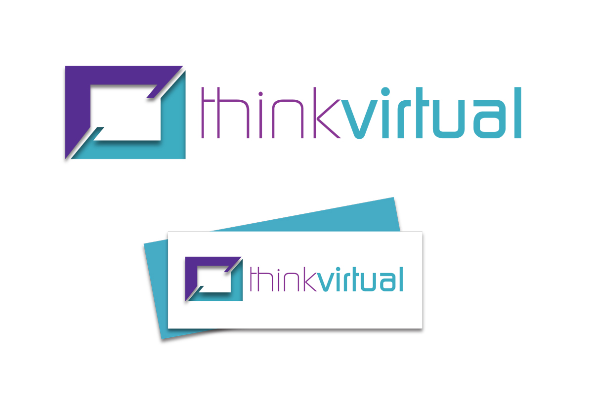 Logo Design by Halfull Media for think virtual | Design #1319694