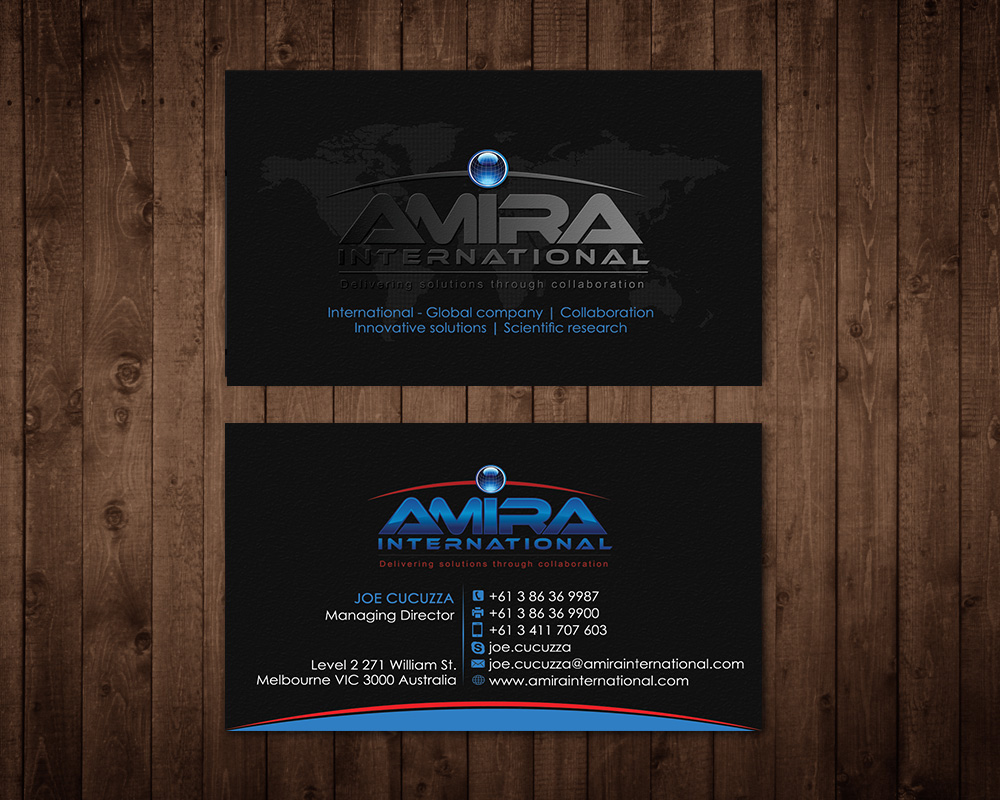 Business Card Design by GTools for AMIRA International | Design: #5470669