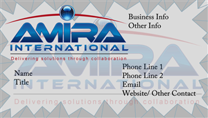 Business Card Design by mcink for AMIRA International | Design: #5024291