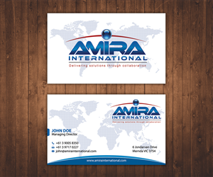 Business Card Design by Stylez Designz for AMIRA International | Design: #5145354