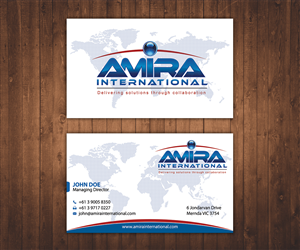 Business Card Design by Stylez Designz for AMIRA International | Design: #5145361