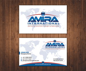Business Card Design by Stylez Designz for AMIRA International | Design: #5145363