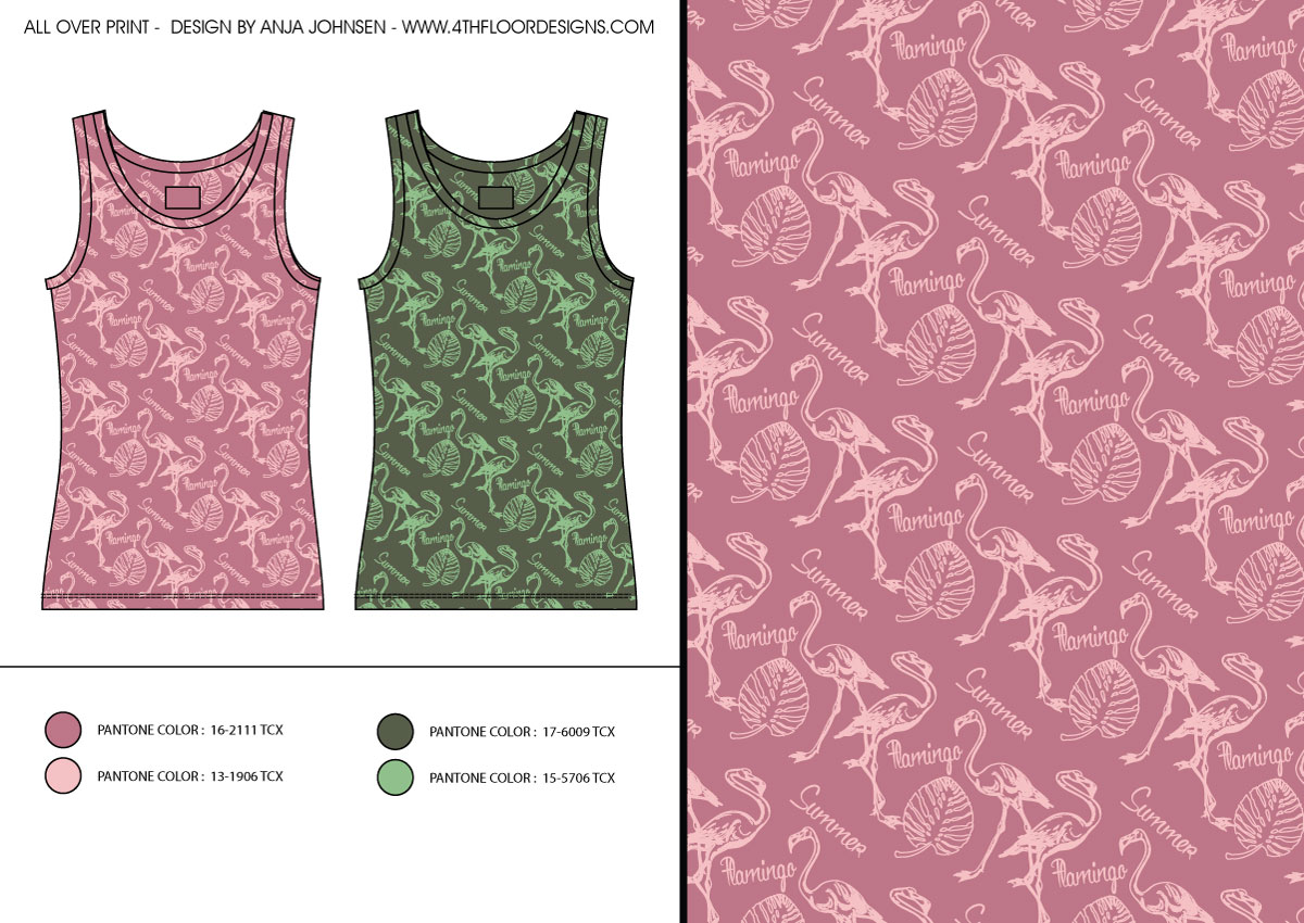 Print Design by 4thfloordesigns for Hawaiian Print Tank Tops | Design #4607952