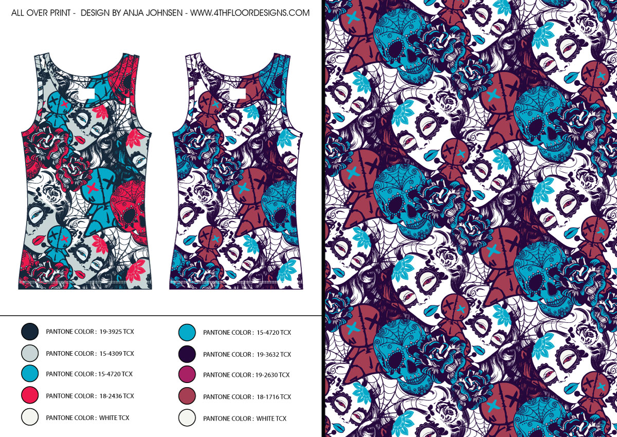 Print Design par 4thfloordesigns pour Hawaiian Print Tank Tops | Design #4607957