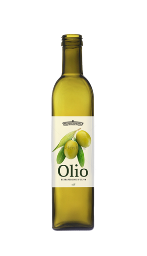MATERIAPRIMA extra virgin olive oil label | Label Design by Marta Sobczak 