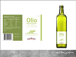 MATERIAPRIMA extra virgin olive oil label | Label Design by vladst2004