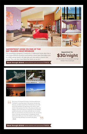 Airbnb Waterfront Home Postcard | Postcard Design by laxman2creative