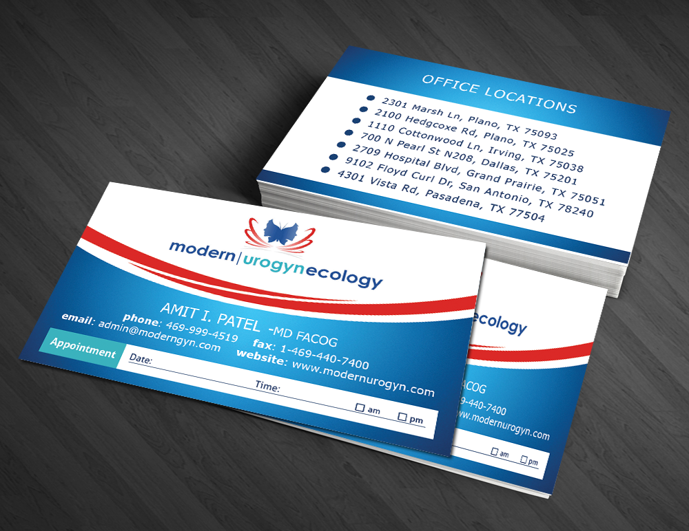 Business Card Design by  Artman for Modern Gynecology, PLLC | Design #4725043