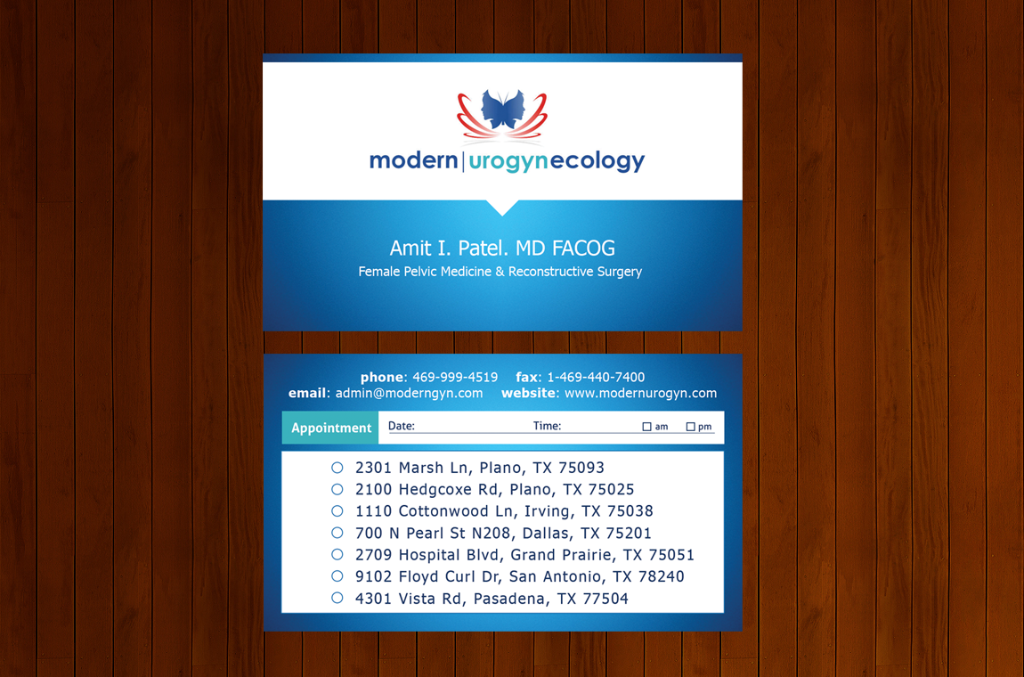 Business Card Design by  Artman for Modern Gynecology, PLLC | Design #4746148