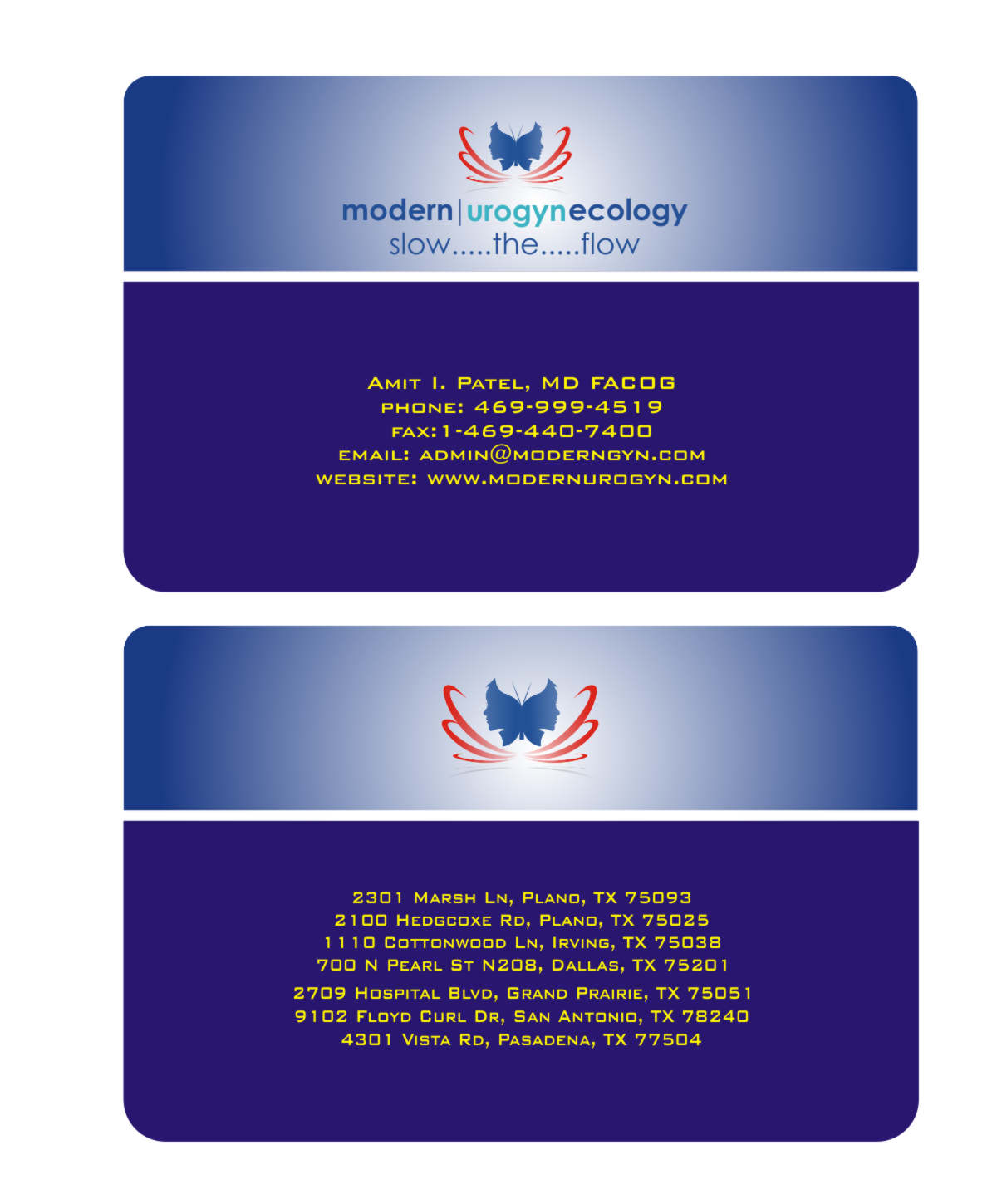 Diseño de Tarjeta de Presentación por BRAVOart para Modern Gynecology, PLLC | Diseño #4612257