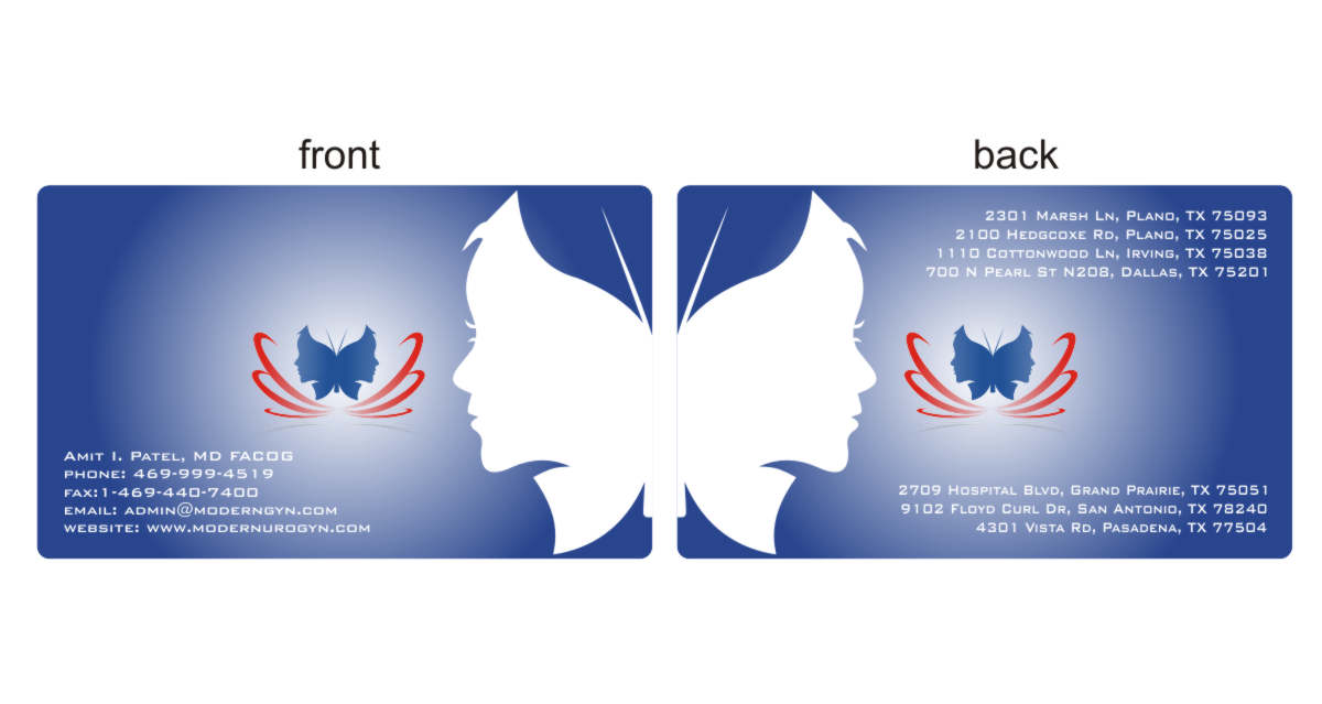 Visitenkarten-Design von BRAVOart für Modern Gynecology, PLLC | Design #4617847
