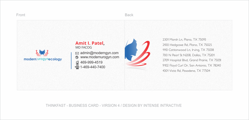 Business Card Design by the-lion-king for Modern Gynecology, PLLC | Design #4615280