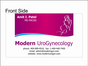Design de Carte de Visite par akaalsaicomputers pour Modern Gynecology, PLLC | Design : #4689411