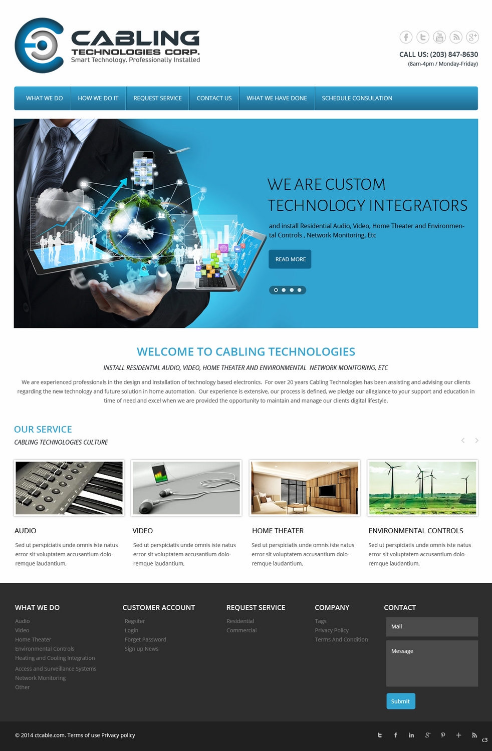 Wordpress Design by pb for Cabling Technologies | Design #4663089