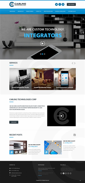 Wordpress Design by pb for Cabling Technologies | Design: #4663098