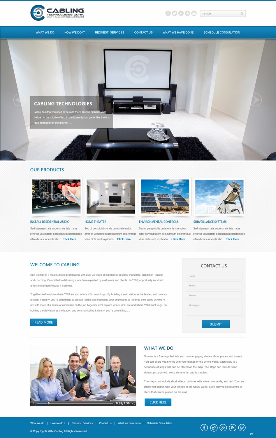 Wordpress Design by pb for Cabling Technologies | Design #4663101